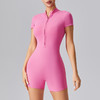 健身连体衣夏短袖短裤运动跑步专业显瘦提臀普拉提瑜伽 商品缩略图4