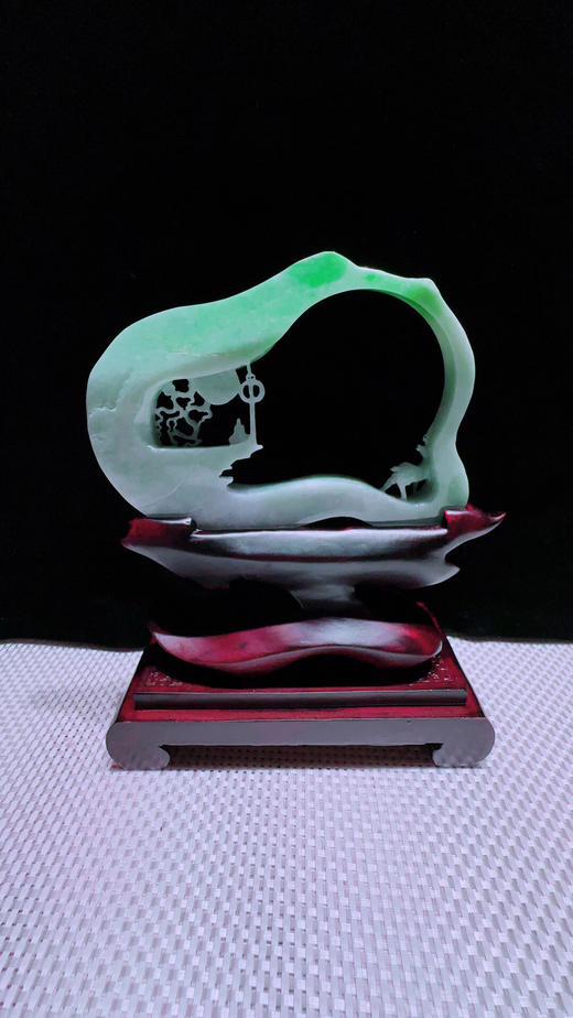 620281翡翠摆件【鹿鹿相伴 鹿鸣蝉音】 商品图4