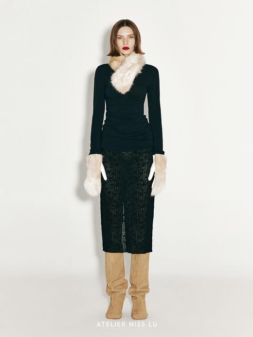 【牛乳酥酥绒】冬日温暖仿皮草造型围巾 商品图0