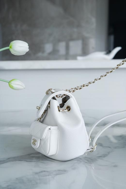 香奶奶 23P新款 Duma双肩包 牛皮 Mini白 商品图7