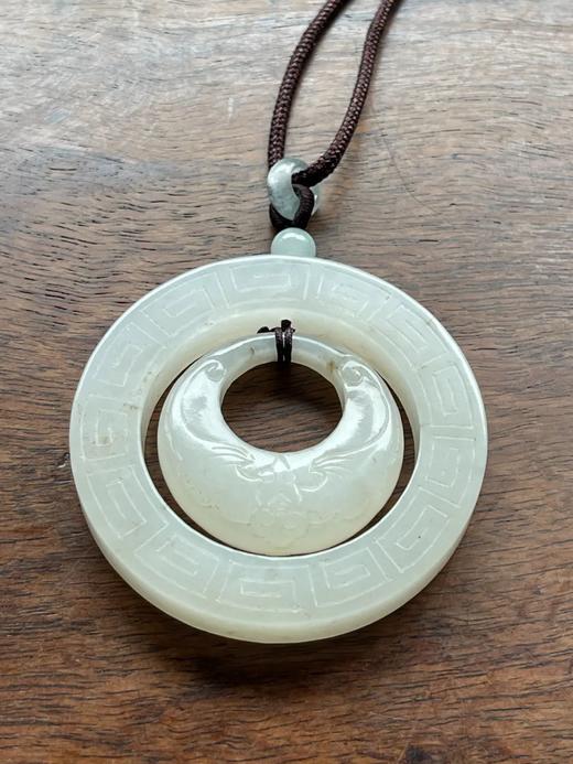 白玉鏤雕“福在眼前”双环珮，顺丰包邮 商品图4