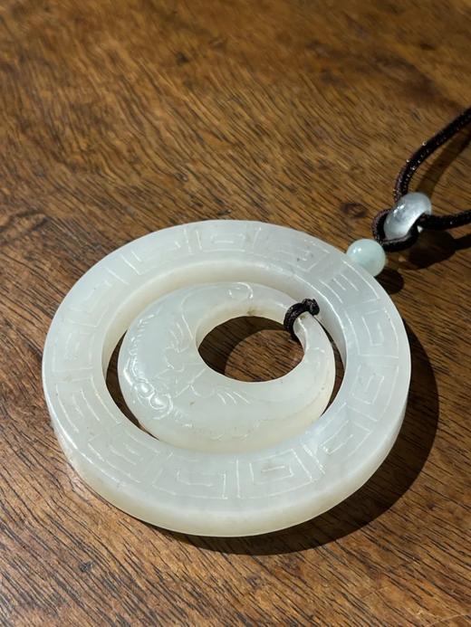 白玉鏤雕“福在眼前”双环珮，顺丰包邮 商品图2