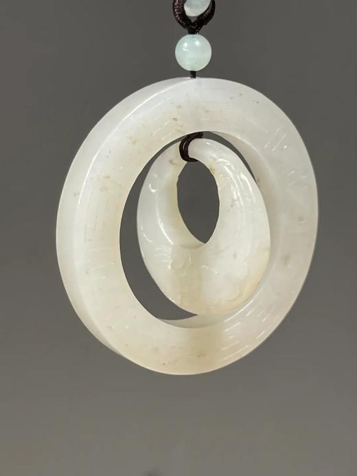 白玉鏤雕“福在眼前”双环珮，顺丰包邮 商品图9