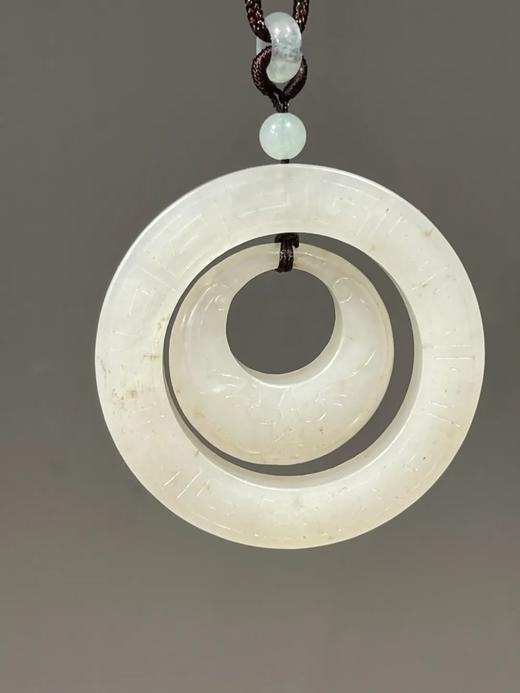 白玉鏤雕“福在眼前”双环珮，顺丰包邮 商品图12