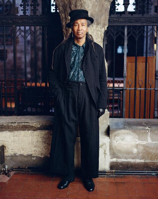 John Alexander Skelton  黑色翻领斜纹羊毛夹克 商品图3