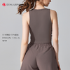 一体杯运动健身无袖背心  高弹柔软触感  下摆交叉带设计 外穿更有型DY66125# 商品缩略图8