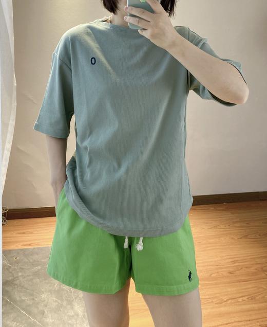 云仓 【清】素ran 休闲宽松华夫格 运动T恤 商品图3