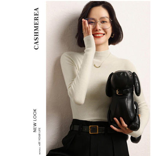 🌸【泰迪熊TEDDYBEAR云软秋冬软糯舒适多色针织打底衫1354款】✨亲肤又天然的舒服感，无拘无束的轻盈之作 极简廓形中自带随性优雅气质，张弛有度 商品图0