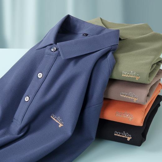 【Q】【100%棉】【新款DK】大依优型大码长袖Polo衫翻领纯棉男士加肥加大休闲大码男装宽松长袖体恤上衣 商品图6