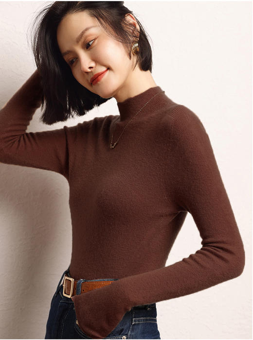 🌸【泰迪熊TEDDYBEAR云软秋冬软糯舒适多色针织打底衫1354款】✨亲肤又天然的舒服感，无拘无束的轻盈之作 极简廓形中自带随性优雅气质，张弛有度 商品图4