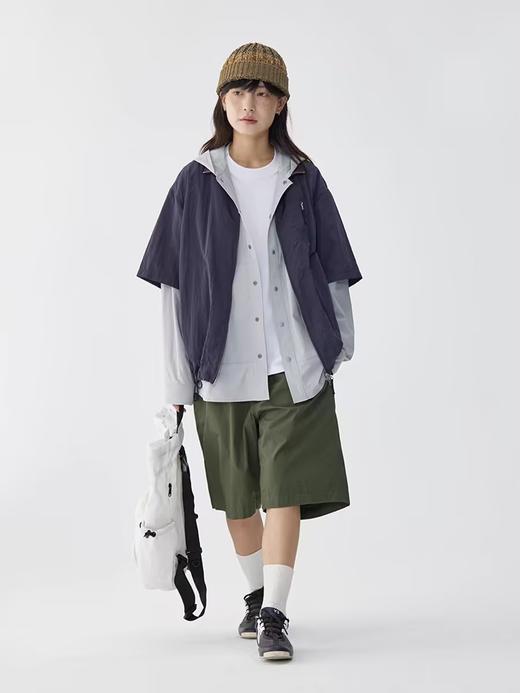 步履不停/4B23107C/户外小立领尼龙短袖夹克外套 商品图1
