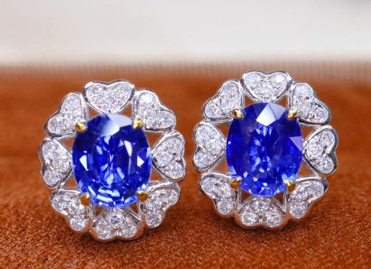 1.7ct 蓝宝石耳钉 商品图1