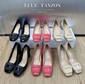 【全新发售】迪家 2023春夏新款 Day系列果冻色粗跟方头女鞋