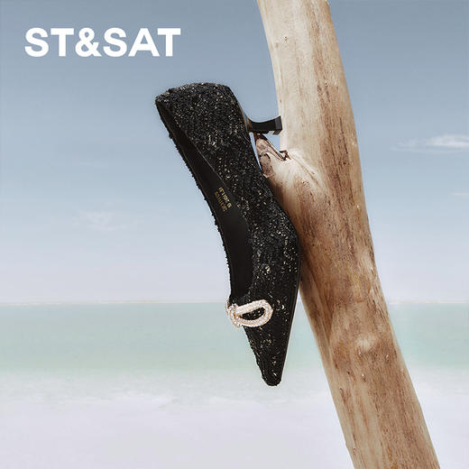 星期六优雅尖头闪钻细高跟SSC3111129 商品图0