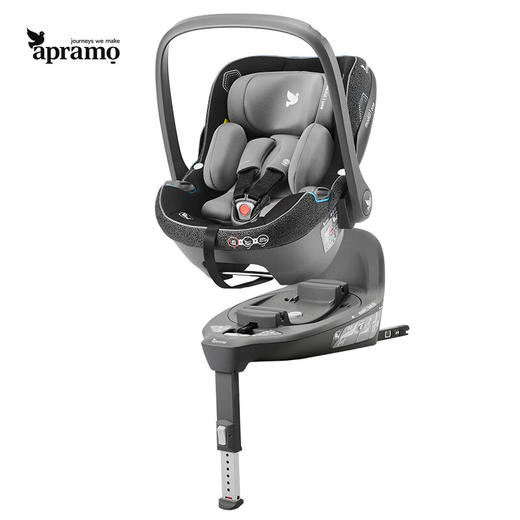 APRAMO安途美悦途儿童安全座椅汽车用0-4岁可坐躺360度旋二车出行三合一isize 悦途+安全提篮 商品图2