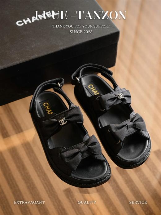 小香23c蝴蝶结魔术贴沙滩鞋！ 商品图0