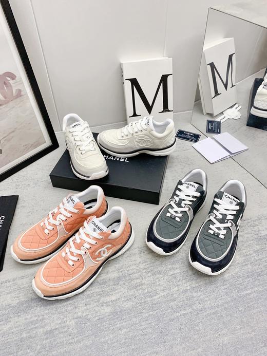 香奶奶 Tweed粗花呢 拼接 休闲 运动鞋 商品图0