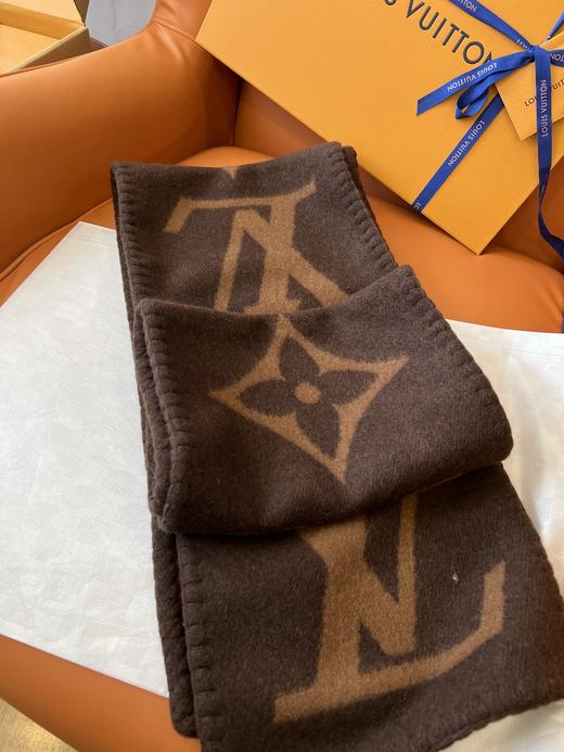 驴家羊绒锁边秀围巾（咖色）正品级 商品图6