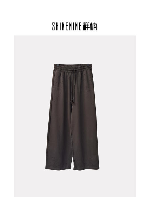 W413936245破洞直筒针织裤 商品图0