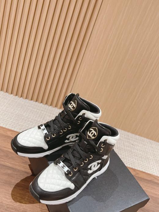 Chan*l 小香23A新款 全皮 熊猫配色 菱格小白鞋休闲 运动鞋（DH） 商品图1