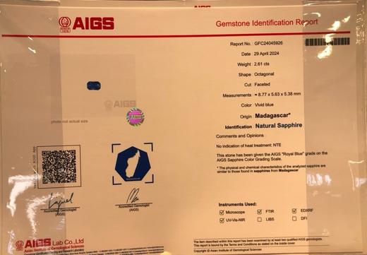 2.61ct 5.01g 蓝宝石戒指 商品图5