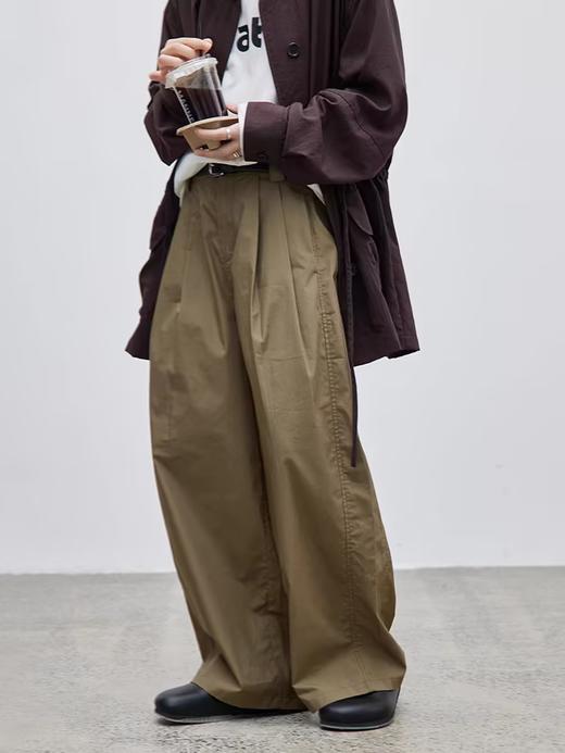 步履不停/4C43113C/秋新款休闲纯棉直筒显瘦廓形长裤 商品图3