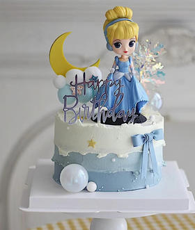 灰姑娘公主女孩周岁蛋糕