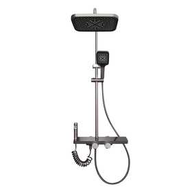 大淋浴套装/KD1-12Q/大平板式/枪灰