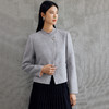 玳莎斜襟设计圆领双面呢外套女2024秋季新款简约气质羊毛短款大衣  EC37309 商品缩略图1