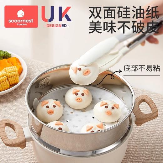 科巢一次性蒸笼纸食品级家用笼布包子馒头垫专用蒸屉布防油纸不粘烘焙 商品图1