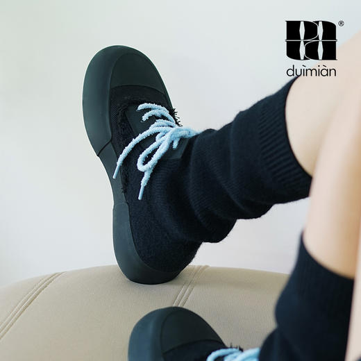 对面duimian-黑色拼接袜靴 商品图3