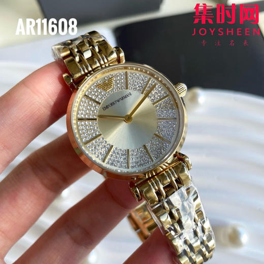 原单阿玛尼ARMANI 全金满天星 AR11608女士腕表
机芯：原装进口石英机芯 商品图2