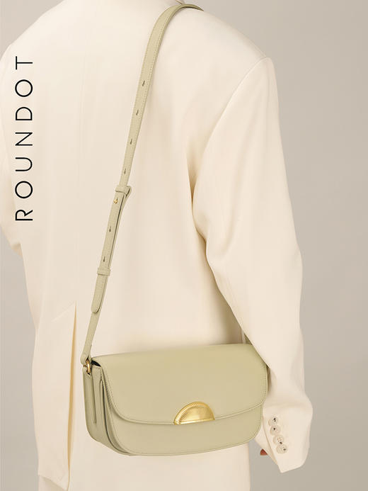 【ROUNDOT】圆点时光扣系列头层牛皮小众百搭单肩斜挎包腋下高级感法棍包 商品图3