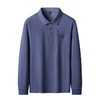 【双股丝光长绒棉】【100%棉】【新款DK】大依优型大码长袖Polo衫翻领纯棉男士加肥加大休闲大码男装宽松长袖体恤上衣 商品缩略图5
