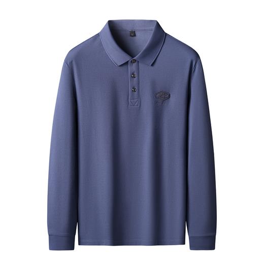 【双股丝光长绒棉】【100%棉】【新款DK】大依优型大码长袖Polo衫翻领纯棉男士加肥加大休闲大码男装宽松长袖体恤上衣 商品图5