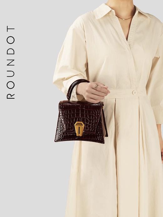 阿雅同款ROUNDOT圆点钥匙扣系列鳄鱼纹小众轻奢高级感手提斜挎包 商品图2