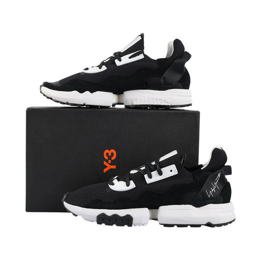 Y-3 男士织物真皮运动休闲鞋 12086 商品图1