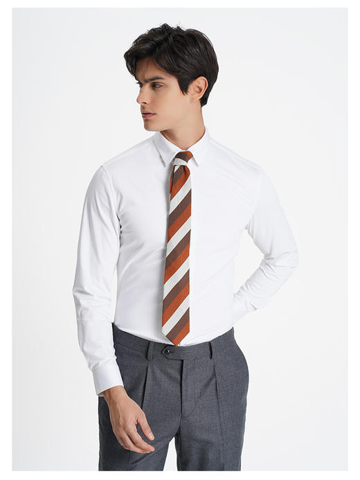 callisto白色粘纤混纺长袖衬衫 商品图2