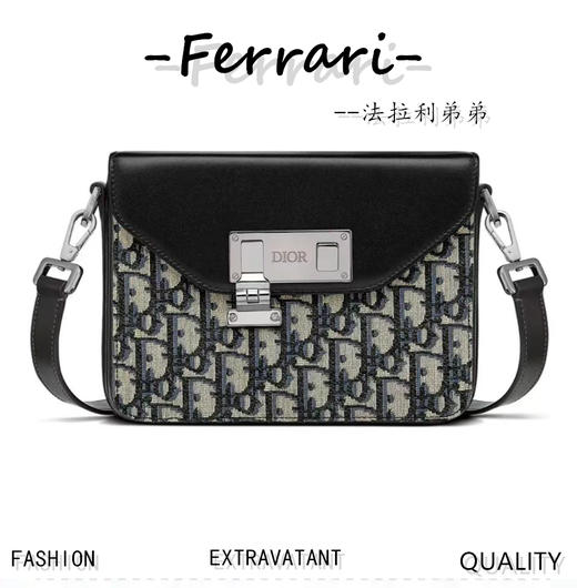 迪家信款使包，黑光色滑皮牛革搭金属覆黄层铜扣环！D家 商品图0