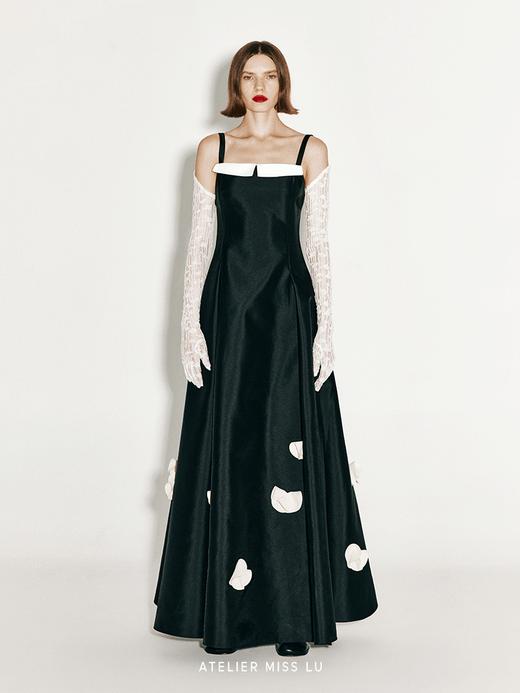 【芙洛拉】兰花造型裁片设计华丽大摆礼服长裙 商品图0