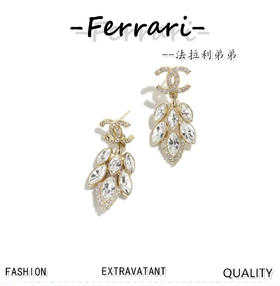 香奶奶   新款-水晶枫叶耳环