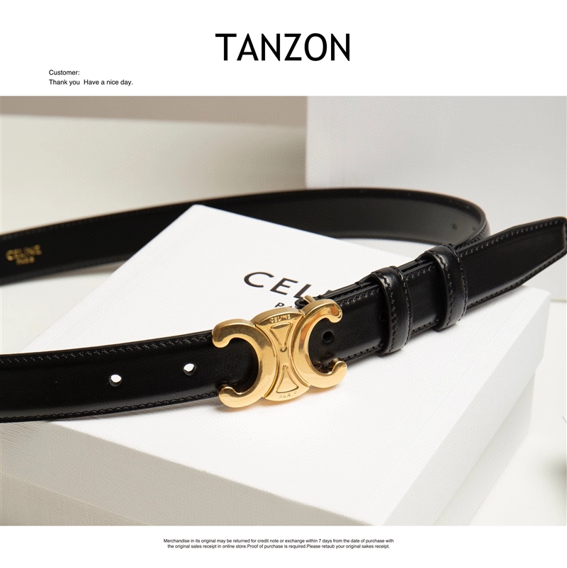 Celin*22ss新款 凯旋门全钢扣头+原厂皮腰带