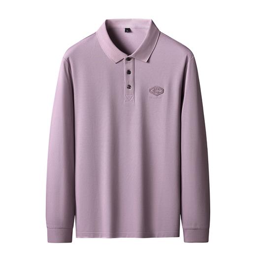 【双股丝光长绒棉】【100%棉】【新款DK】大依优型大码长袖Polo衫翻领纯棉男士加肥加大休闲大码男装宽松长袖体恤上衣 商品图4