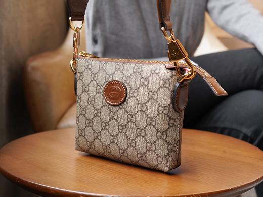 Gucc* 互扣式双G邮差包 老花(BB) 商品图2