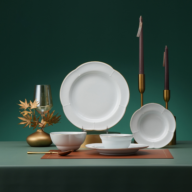 陶溪川 东方宇宙-折枝梅花一人食餐具