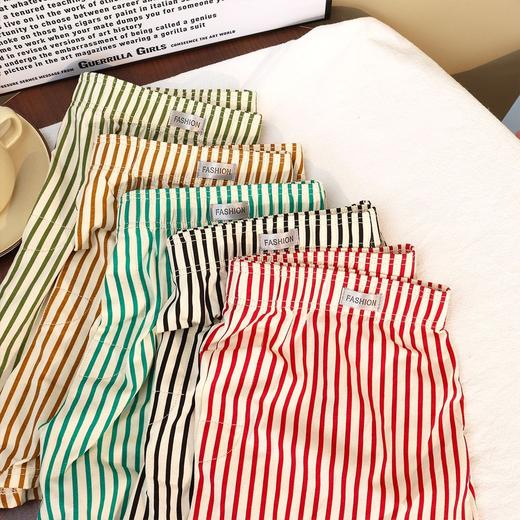 3条组合装 阿罗裤男士内裤 睡裤纯棉新款 居家短裤 透气舒适条纹宽松针织休闲裤 商品图2