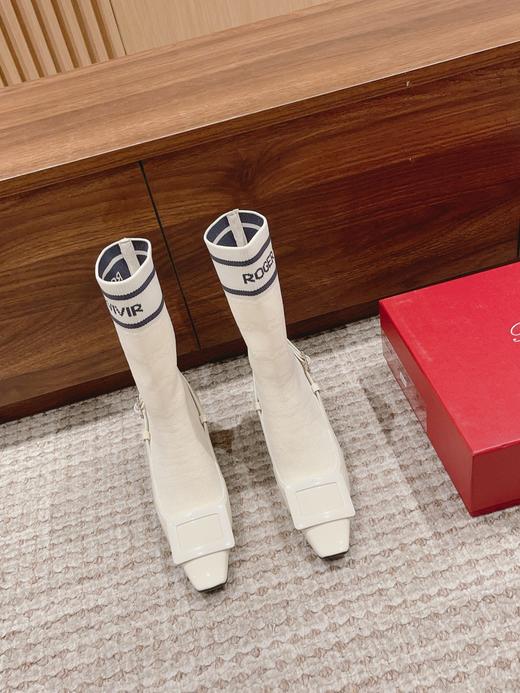 * #袜子靴  RV经典方扣漆皮袜靴 （HD） 商品图2