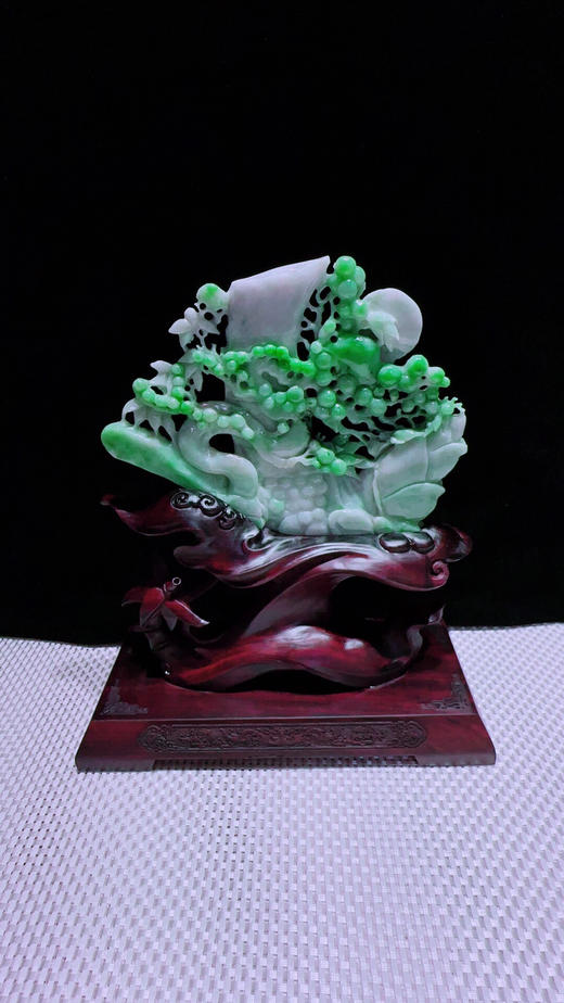 620291翡翠摆件【富贵满堂 节节高升】 商品图5