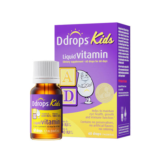 【保税】加拿大 Ddrops 婴幼儿/儿童 维生素A+D滴剂 60滴 天然纯净 助钙吸收 商品图5