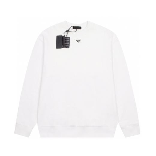 普拉**达    23新款 胸前三角标圆领卫衣（Y*BG） 商品图1